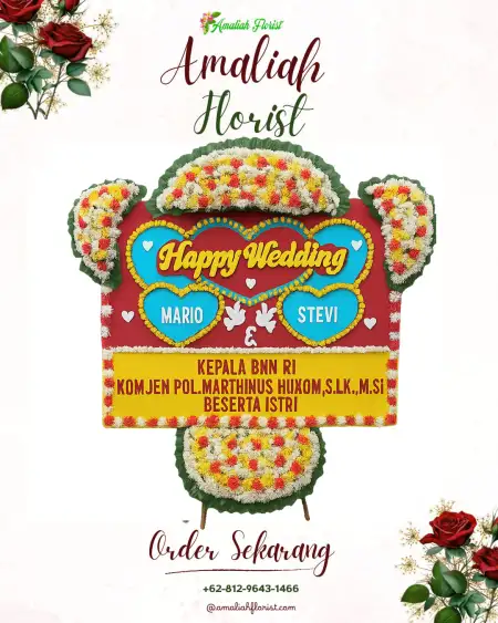Papan Bunga Pernikahan Panimbang